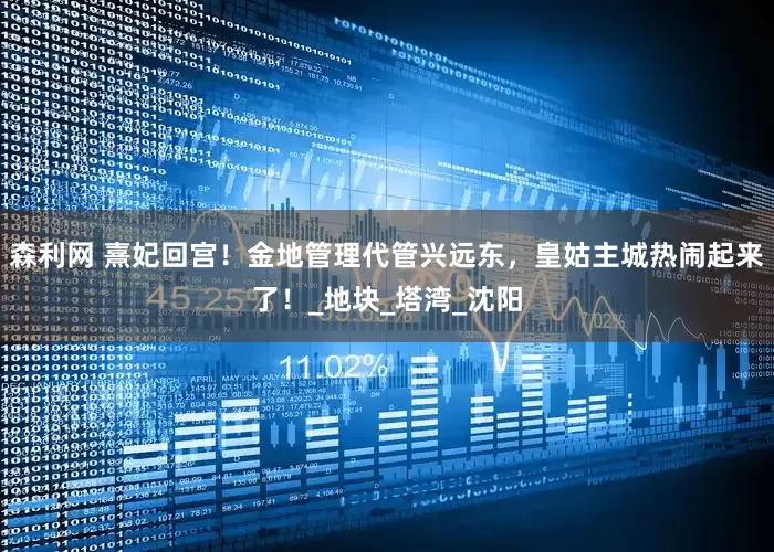 森利网 熹妃回宫！金地管理代管兴远东，皇姑主城热闹起来了！_地块_塔湾_沈阳
