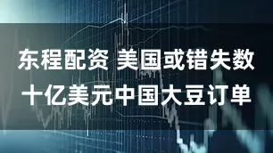 东程配资 美国或错失数十亿美元中国大豆订单
