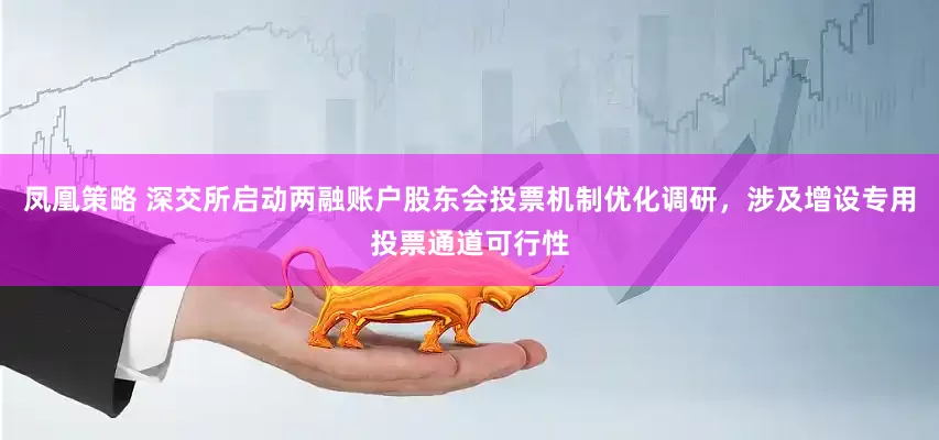 凤凰策略 深交所启动两融账户股东会投票机制优化调研，涉及增设专用投票通道可行性