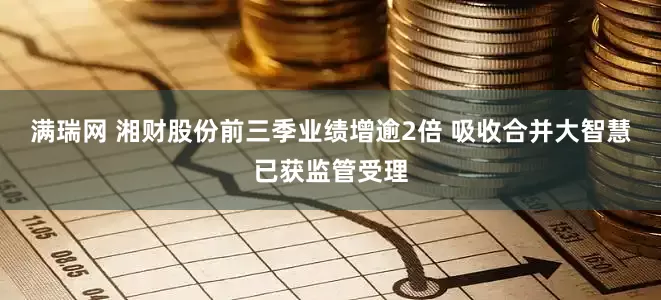 满瑞网 湘财股份前三季业绩增逾2倍 吸收合并大智慧已获监管受理